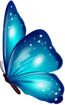 Flying Butterfly blue Illustration