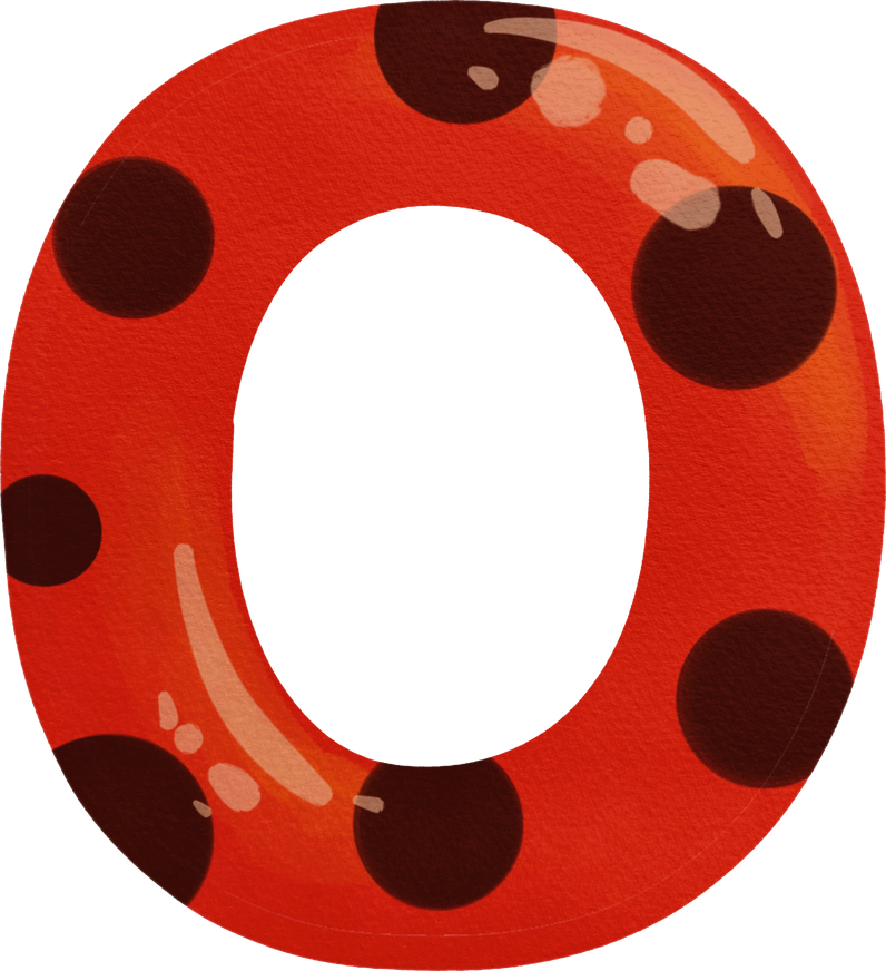 Ladybug alphabet O design