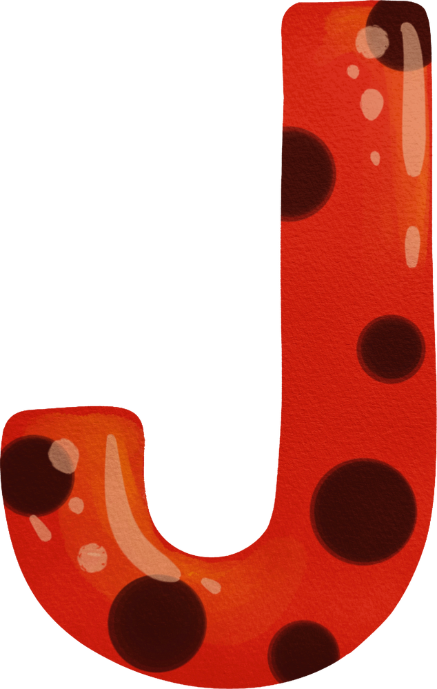 Ladybug alphabet J design