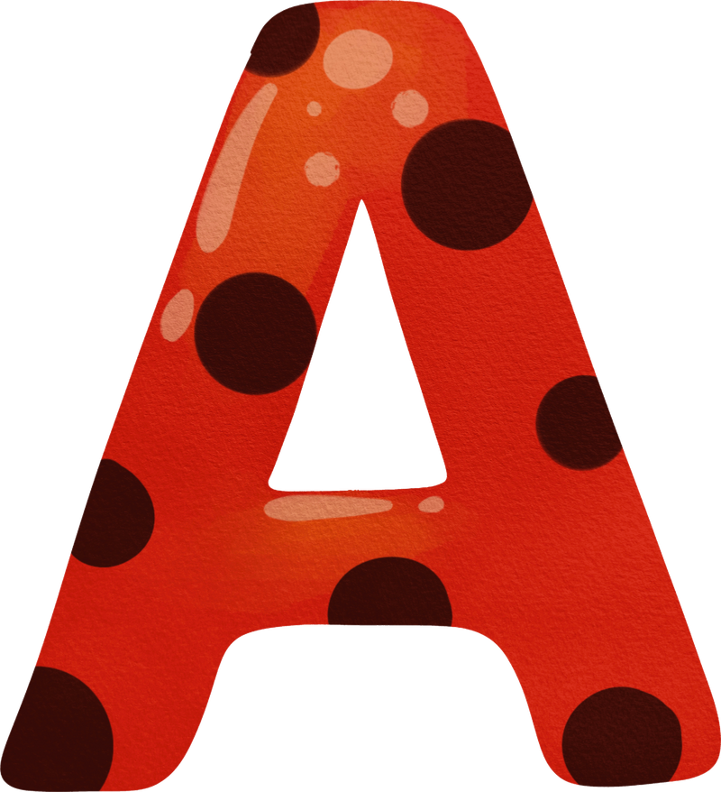 Ladybug alphabet A design